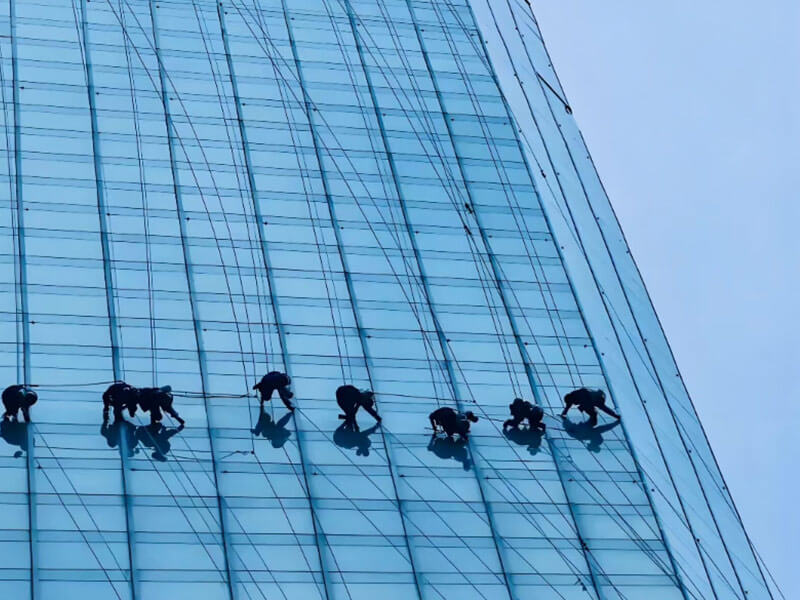 高空外墙玻璃慕清洗服务-(3)